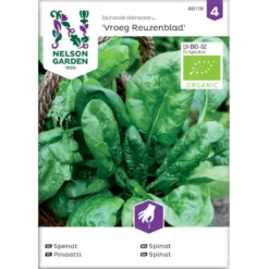 Spinat 'Vroeg Reuzenblad' Øko Spinacia Oleracea L. 'Vroeg Reuzenblad' Frøpose, Antal Pr. Pakke, Ca. 80 Stk.